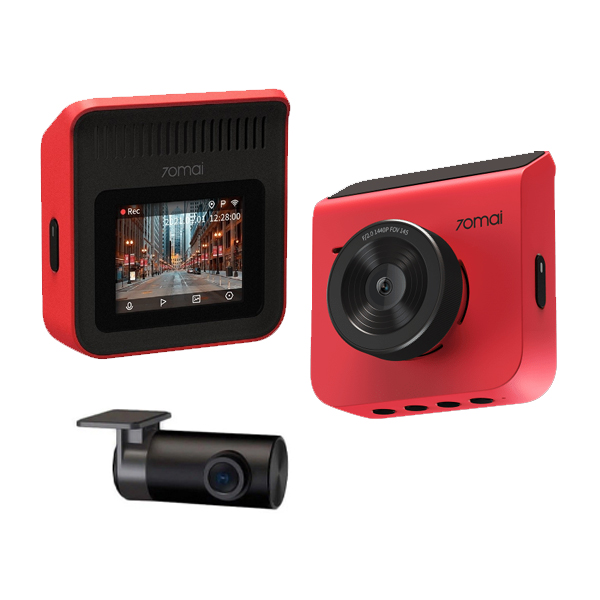 Автомобильный видеорегистратор 70mai Dash Cam A400 + Rear Cam RC09 (Red)