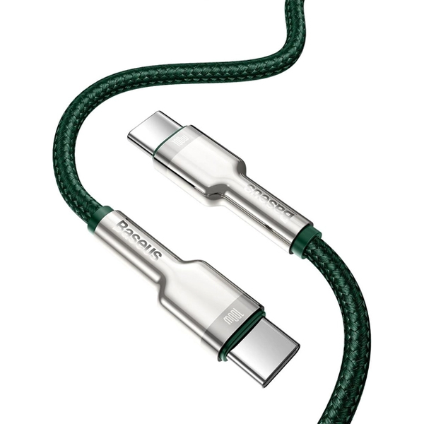 Кабель Baseus Cafule Series Metal Data Cable Type-C to Type-C 100W 2m Green