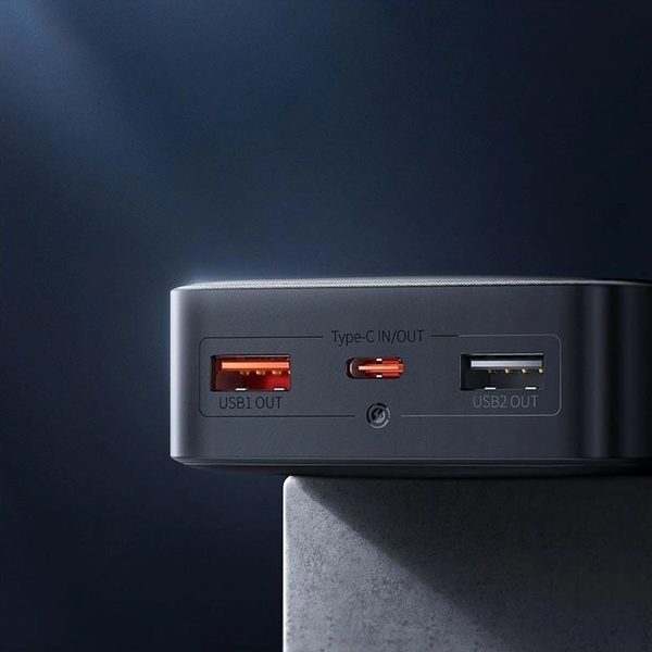 Внешний аккумулятор Baseus Bipow Digital Display Fast Charge Power Bank 20000mAh 25W с кабелем USB Type-C to Type-C 60W (20V/3A) 0.5m