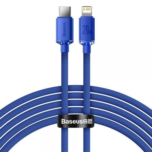 Кабель Baseus Crystal Shine Series Fast Charging Data Cable Type-C to iP 20W 2m Blue