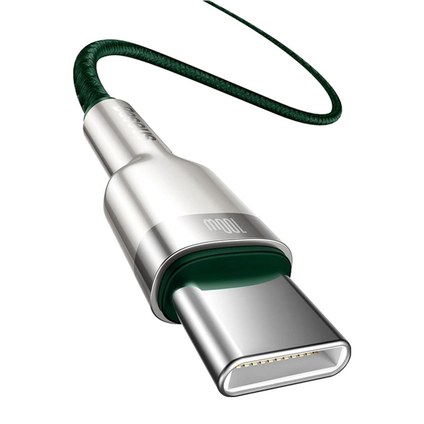 Кабель Baseus Cafule Series Metal Data Cable Type-C to Type-C 100W 2m Green