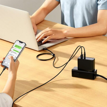 Сетевое зарядное устройство Baseus GaN5 Pro Fast Charger C+U 100W EU