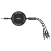 Кабель Baseus Golden Loop Three-in-One Elastic Data Cable USB for M+L+T 3.5A 1.2m