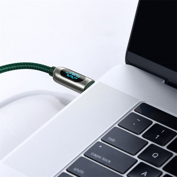 Кабель с индикатором тока зарядки Baseus Display Fast Charging Data Cable Type-C to Type-C 100W 2m