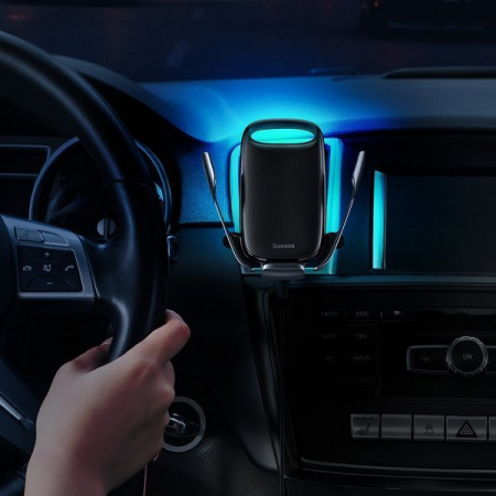 Автомобильный держатель с беспроводной зарядкой Baseus Milky Way Electric Bracket Wireless Charger 15W