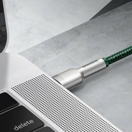 Кабель Baseus Cafule Series Metal Data Cable Type-C to Type-C 100W 2m Green