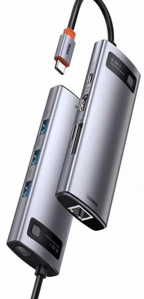 USB - концентратор / Переходник / Хаб Baseus Metal Gleam Series 8-in-1