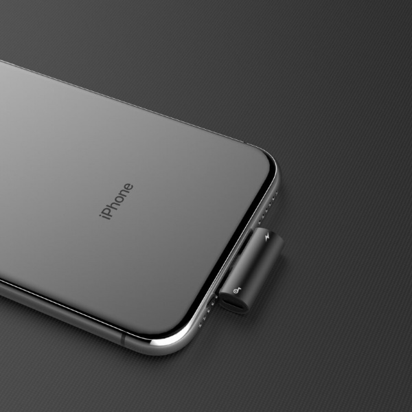 Аудио переходник Baseus L46 iP Male to Dual iP Femail Adapter