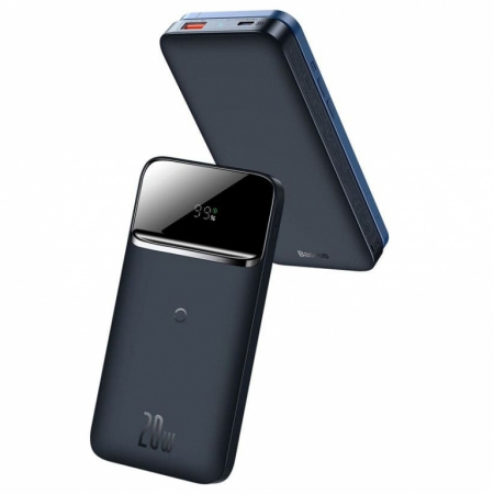Внешний аккумулятор Baseus Magnetic Wireless Quick Charging Power Bank 10000mAh 20W, Синий (PPMT-03)