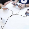 Кабель для передачи данных / быстрой зарядки / Baseus Rapid Series 3-in-1 Fast Charging Data Cable Type-C to C+L+C PD 20W 1.5m Black