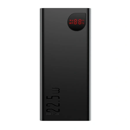 Внешний аккумулятор Baseus Adaman Metal Digital Display Quick Charge Power Bank 22.5W 30000mAh + кабель Type-C 3A 50cm
