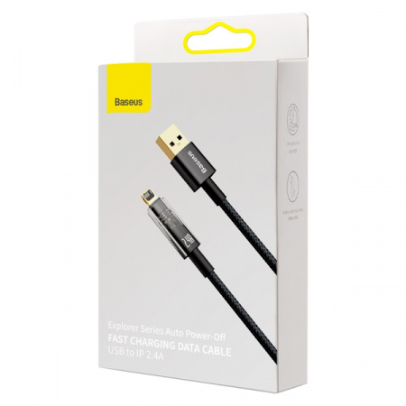 Кабель Baseus Explorer Series Auto Power-Off Fast Charging Data Cable USB - Lightning 2.4A 1m