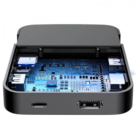 Док-станция 7 в 1 Baseus для смартфонов Type-C с разъемами USB 3.0, USB 2.0 х 2, Type-C, HDMI, SD, microSD