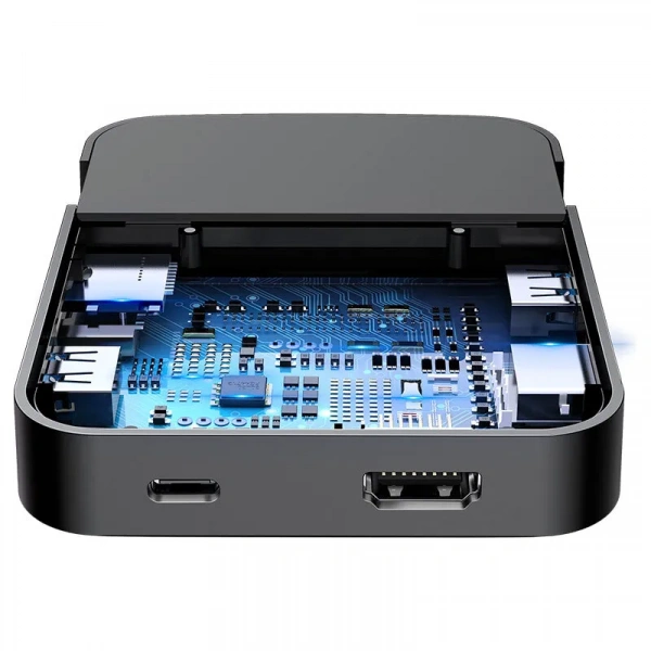 Док-станция 7 в 1 Baseus для смартфонов Type-C с разъемами USB 3.0, USB 2.0 х 2, Type-C, HDMI, SD, microSD
