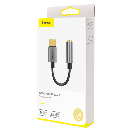 Переходник USB Type-C - AUX 3.5мм Baseus L54 Серый (CATL54-0G)