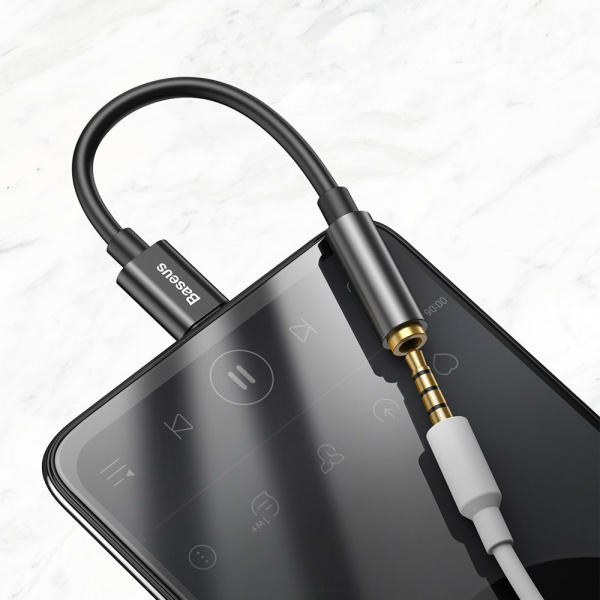 Переходник USB Type-C - AUX 3.5мм Baseus L54 Серый (CATL54-0G)