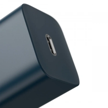 Сетевое зарядное устройство Baseus Super Si Quick Charger 1C 20W EU Sets с кабелем Type-C to Lightning 1м., Синий