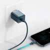 Сетевое зарядное устройство Baseus Super Si Quick Charger 1C 20W EU Sets с кабелем Type-C to Lightning 1м., Синий