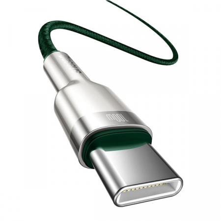 Кабель Baseus Cafule Series Metal Data Cable Type-C to Type-C 100W 2m Green