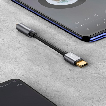 Переходник USB Type-C - AUX 3.5мм Baseus L54 Серый (CATL54-0G)