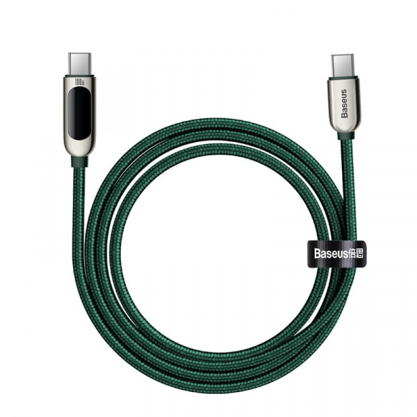 Кабель с индикатором тока зарядки Baseus Display Fast Charging Data Cable Type-C to Type-C 100W 2m